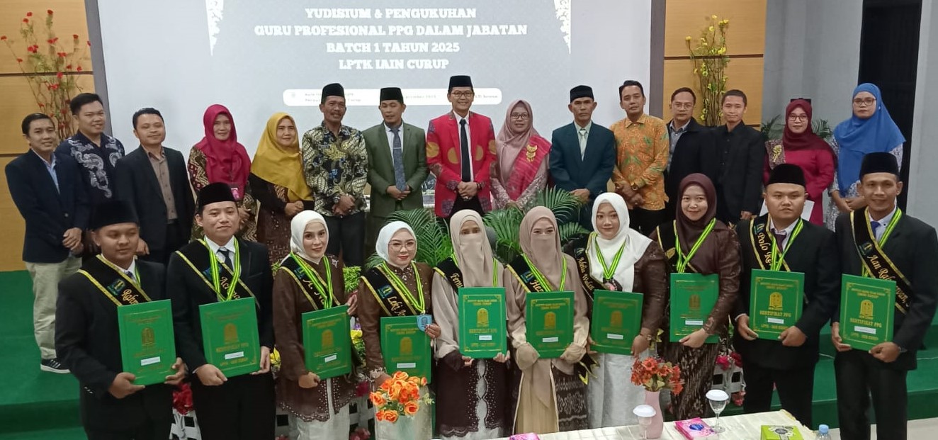 IAIN Curup Kukuhkan 1.079 Guru Profesional PPG Batch I Tahun 2025 dari 30 Provinsi di Indonesia