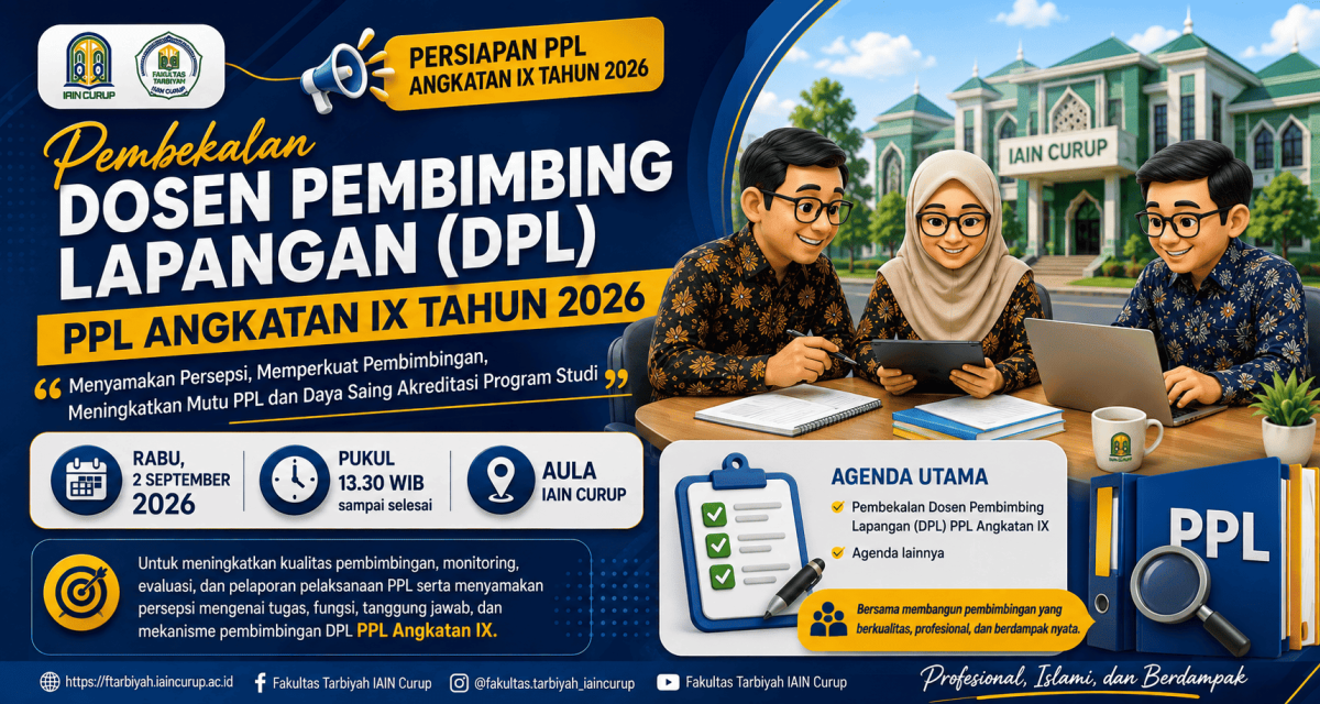 Jelang Pelaksanaan PPL Angkatan IX, Fakultas Tarbiyah IAIN Curup Gelar Pembekalan DPL untuk Perkuat Kualitas Pembimbingan