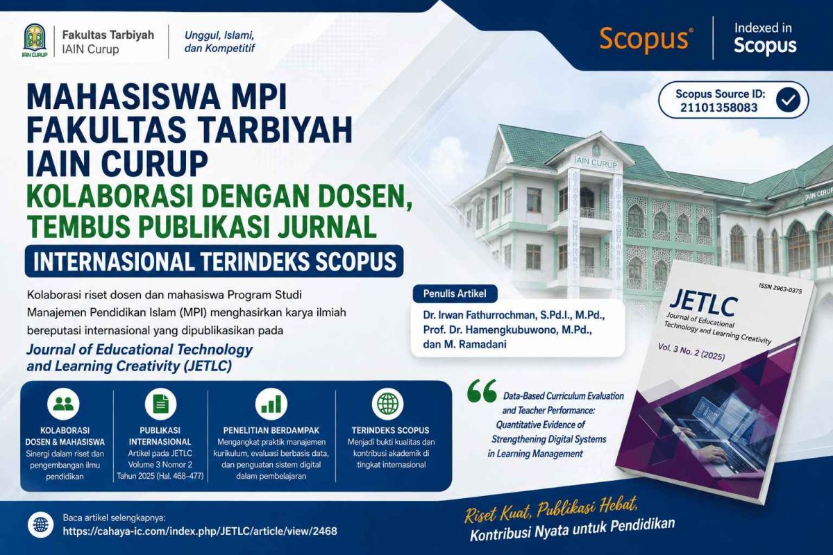 Mahasiswa MPI Fakultas Tarbiyah IAIN Curup Kolaborasi dengan Dosen, Tembus Publikasi Jurnal Internasional Terindeks Scopus