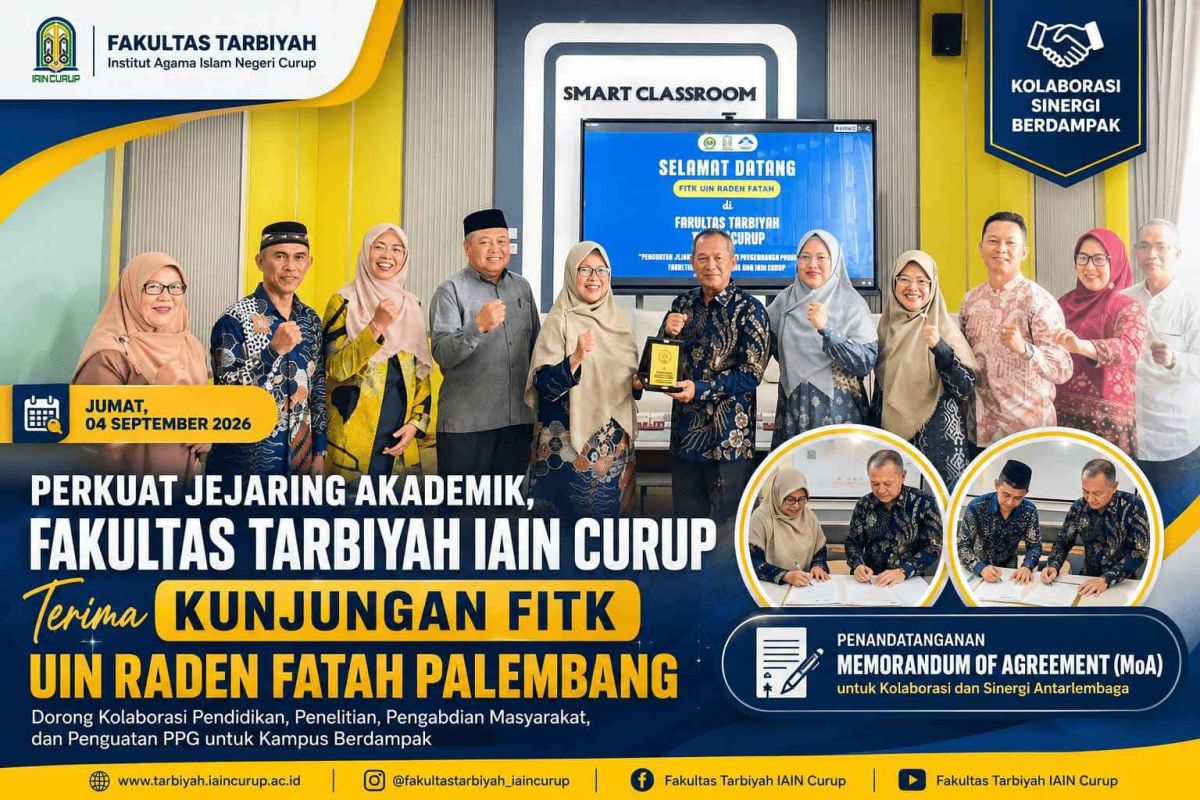 Fakultas Tarbiyah IAIN Curup dan FITK UIN Raden Fatah Palembang Perkuat Jejaring Kerja Sama dan Pengembangan PPG