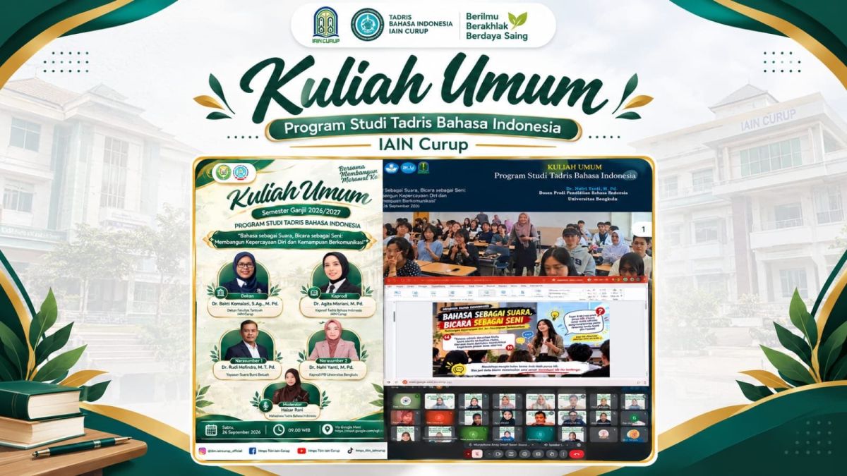 Kuliah Umum TBIN IAIN Curup: Mengubah Bahasa Menjadi Seni dan Komunikasi Menjadi Kekuatan