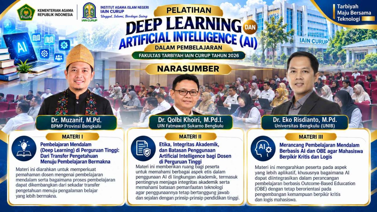 Prodi PGMI IAIN Curup Dorong Dosen Adaptif di Era AI melalui Pelatihan Deep Learning