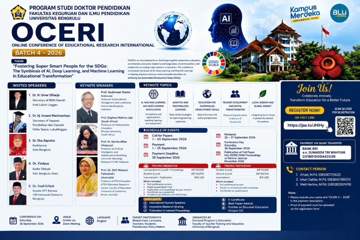 Prodi PGMI IAIN Curup Berkontribusi dalam OCERI Batch 4 2026, Ketua Prodi Turut Terlibat sebagai Panitia Pelaksana