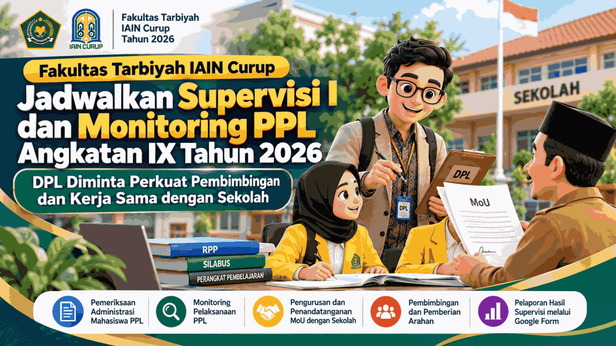 Fakultas Tarbiyah IAIN Curup Jadwalkan Supervisi I dan Monitoring PPL Angkatan IX, DPL Diminta Perkuat Pembimbingan dan Kerja Sama dengan Sekolah