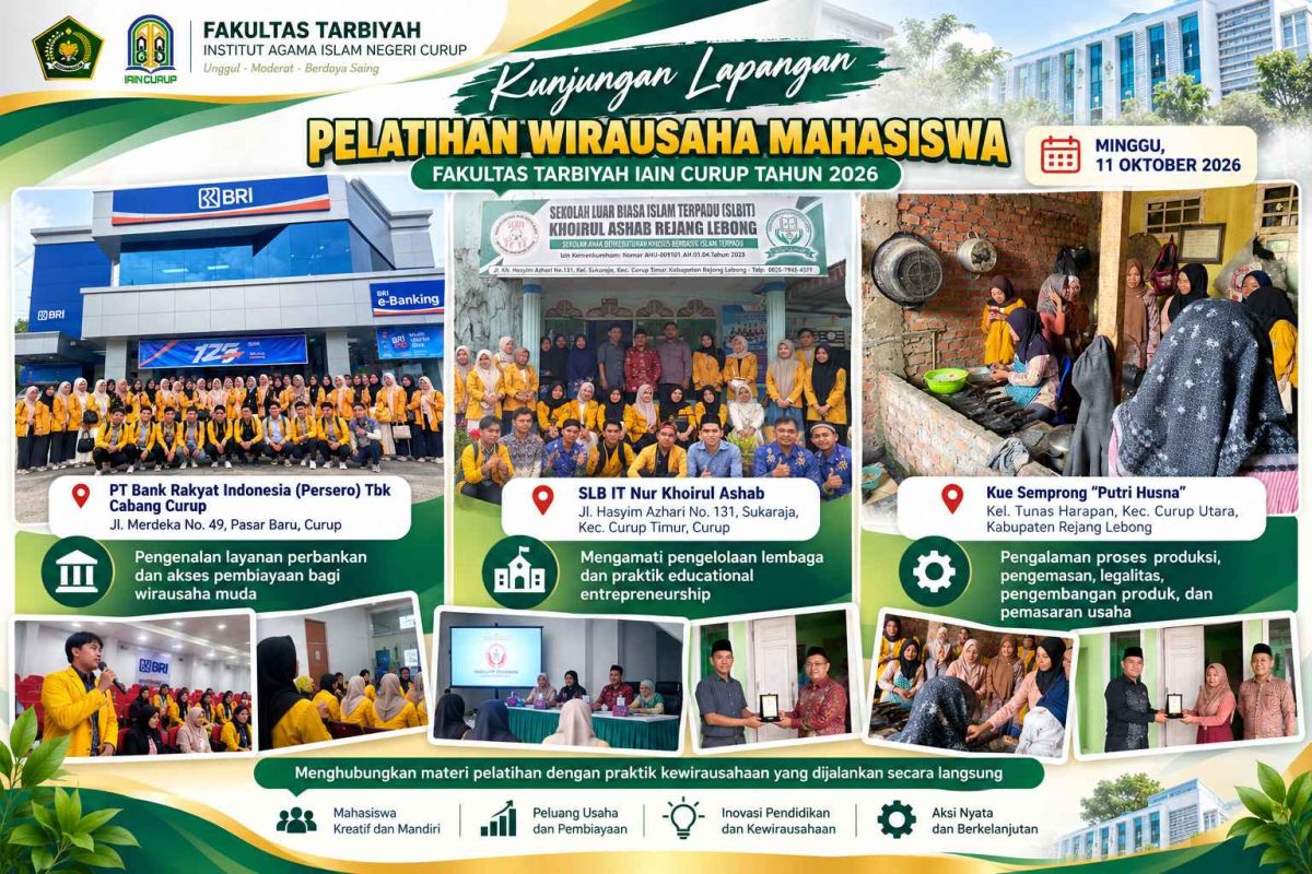 Mahasiswa PGMI IAIN Curup Ikuti Pelatihan Wirausaha, Perkuat Kreativitas dan Kemandirian Calon Pendidik