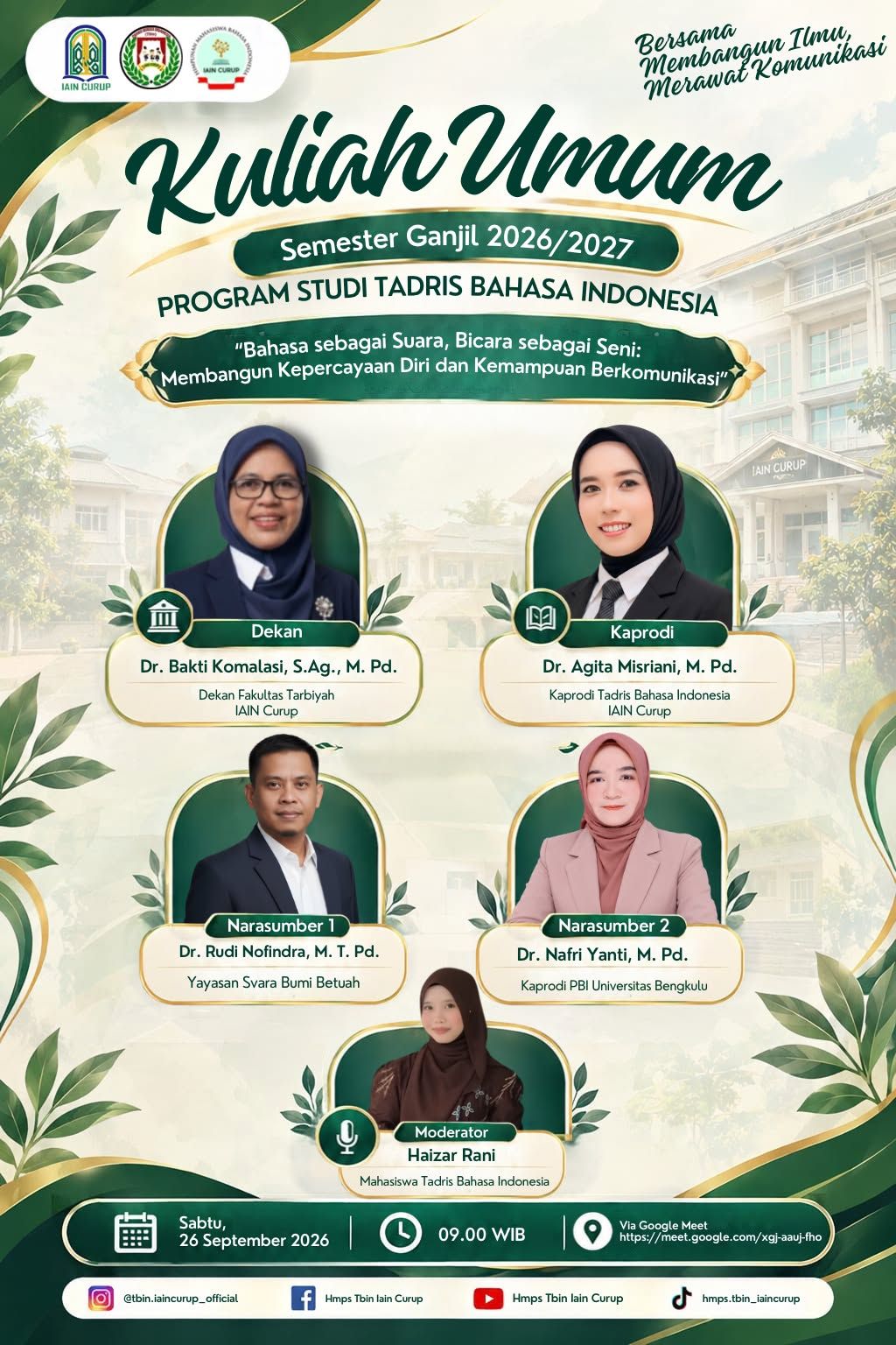 Kuliah Umum Semester Ganjil TA 2026-2027